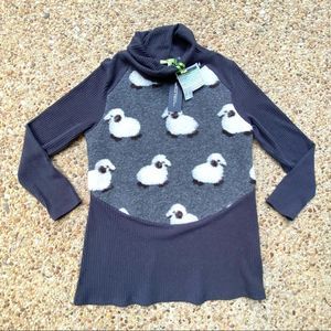 NWT Unique Rare Trisha Tyler Sheep Wool Sweater M